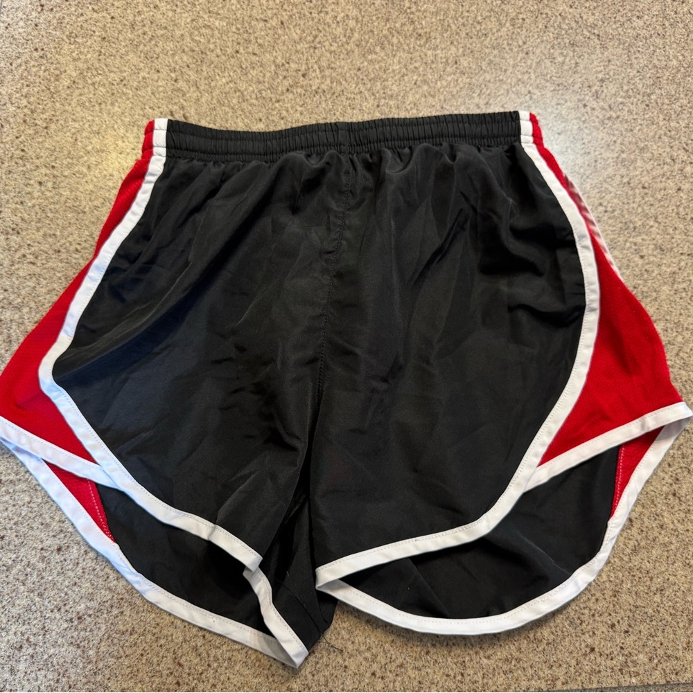 Black and Red Women's Athletic Shorts